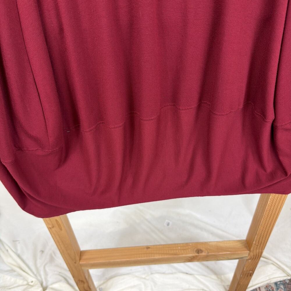 Eileen Fisher Maroon 3/4 Sleeve Scoop Neck Balloon Dress #1264 Size M - Picture 4 of 5